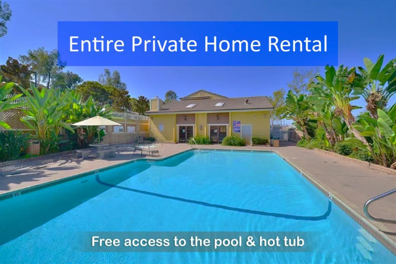 Entire Private 3-Br Family Home Free Pool, Tub And Parking Chula Vista Exterior photo